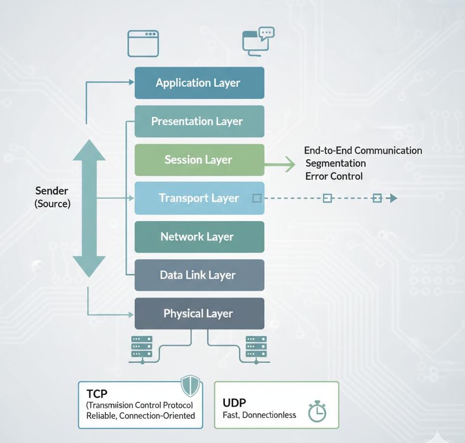 OSI Model Transport Layer Diagram